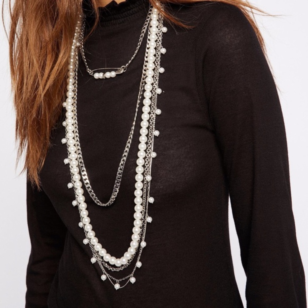 Free People Cydney Pearls Layered Necklace - Picture 2 of 2